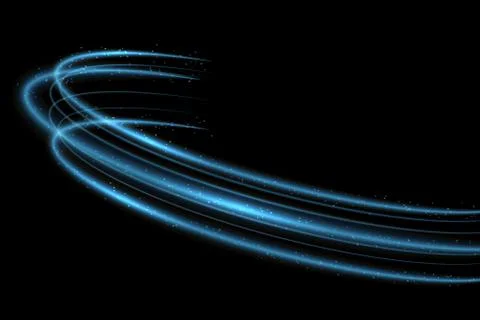 Vector circle golden light tracing effect Stock Illustration