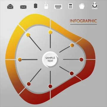 Vector circle with icons. イラスト素材