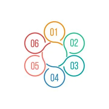 Vector circle infographic, cycle diagram, data graph, presentation chart Stock Illustration