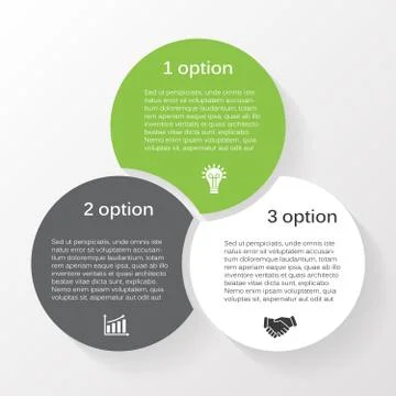 Vector circle infographic diagram 3 options Stock Illustration