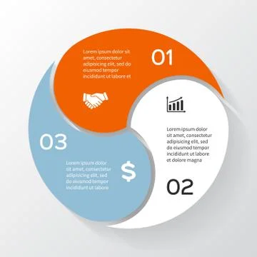 Vector circle infographic, diagram, presentation. Stock Illustration
