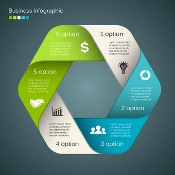 Vector circle infographic, diagram, presentation. Stock Illustration