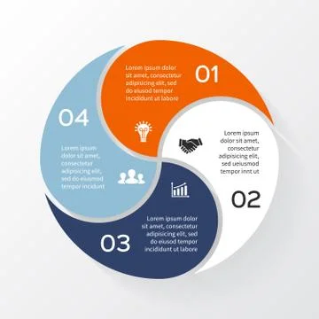 Vector circle infographic, diagram, presentation. Stock Illustration