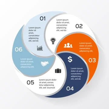 Vector circle infographic, diagram, presentation. Stock Illustration
