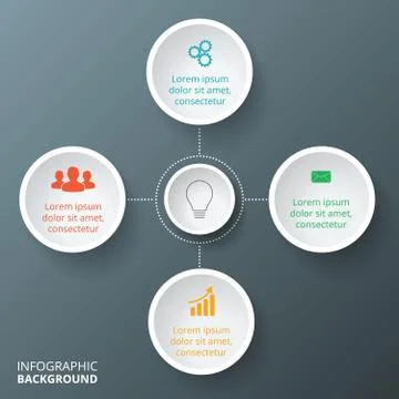 Vector circle infographic. Stock Illustration