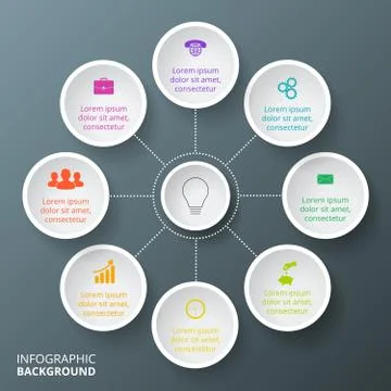 Vector circle infographic. Stock Illustration