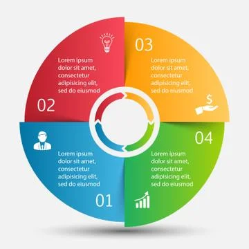 Vector circle infographic. Stock Illustration