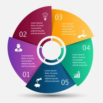 Vector circle infographic. Stock Illustration