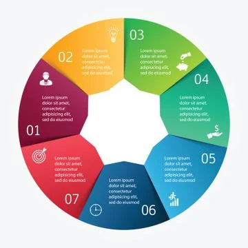 Vector circle infographic. Stock Illustration