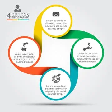 Vector circle infographic. Stock Illustration
