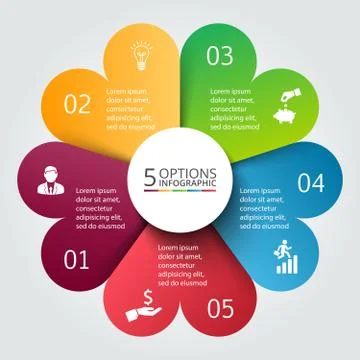Vector circle infographic. Stock Illustration