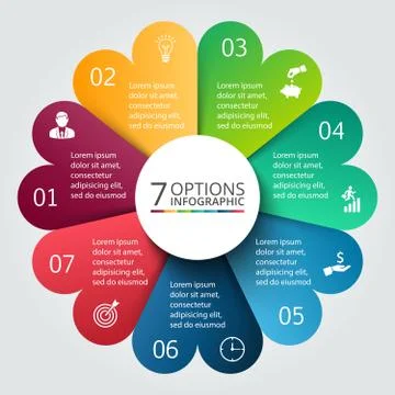Vector circle infographic. Stock Illustration