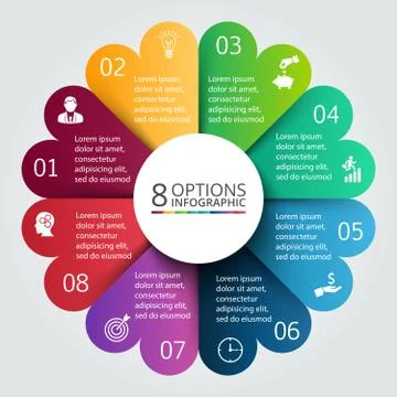 Vector circle infographic. Stock Illustration