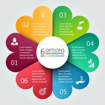 Vector circle infographic. Stock Illustration