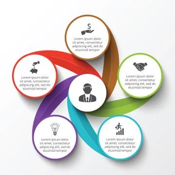 Vector circle infographic. Stock Illustration