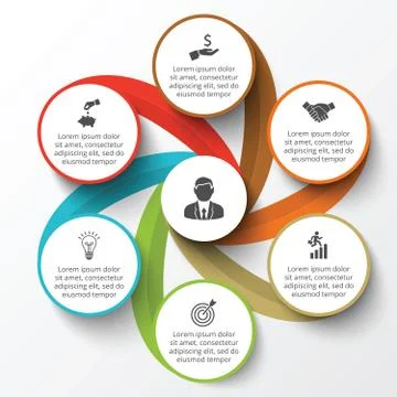 Vector circle infographic. Stock Illustration
