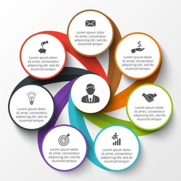 Vector circle infographic. Stock Illustration