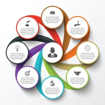 Vector circle infographic. Stock Illustration