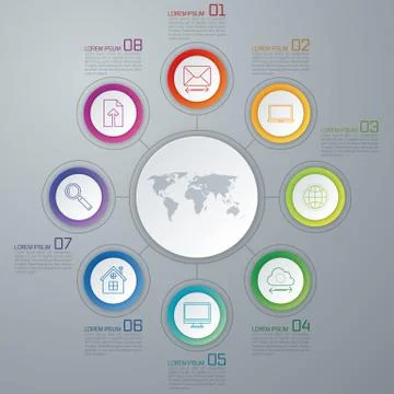 Vector circle infographic Stock Illustration