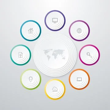 Vector circle infographic Stock Illustration