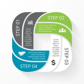 Vector circle infographic. Template for cycle diagram, graph, presentation and Stock Illustration
