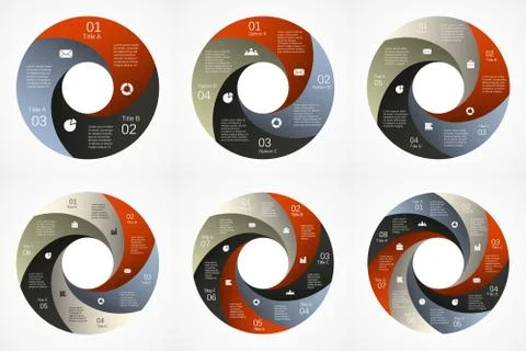 Vector circle infographic. Template for cycle diagram, graph, presentation and Stock Illustration