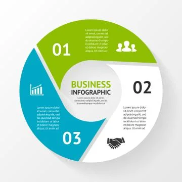 Vector circle infographic. Template for cycle diagram, graph, presentation and Stock Illustration