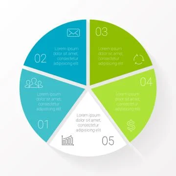 Vector circle infographic. Template for cycle diagram, graph, presentation and Stock Illustration