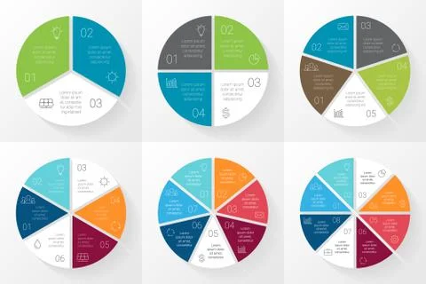 Vector circle infographic. Template for cycle diagram, graph, presentation and Stock Illustration