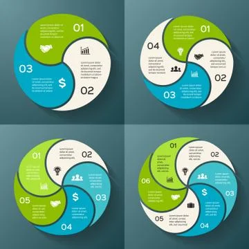 Vector circle infographic. Template for cycle diagram, graph, presentation and Stock Illustration
