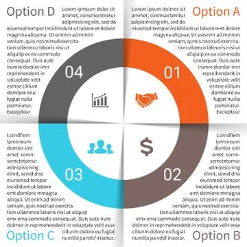 Vector circle infographic. Template for cycle diagram, graph, presentation and Stock Illustration