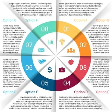 Vector circle infographic. Template for cycle diagram, graph, presentation and Stock Illustration