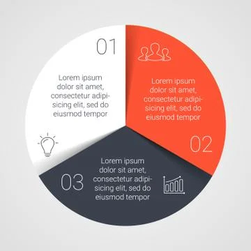 Vector circle infographic. Template for cycle diagram, graph, presentation and Stock Illustration