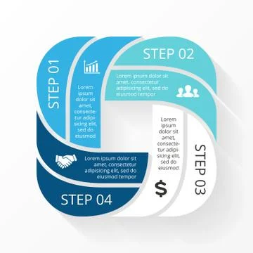 Vector circle infographic. Template for cycle diagram, graph, presentation and Stock Illustration