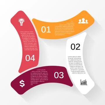 Vector circle infographic. Template for cycle diagram, graph, presentation and Stock Illustration