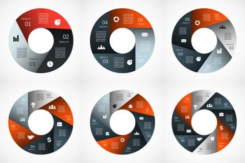 Vector circle infographic. Template for cycle diagram, graph, presentation and Stock Illustration