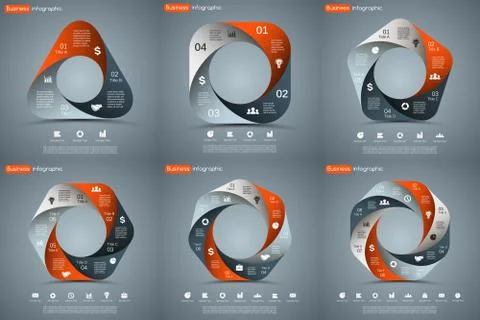 Vector circle infographic. Template for cycle diagram, graph, presentation and イラスト素材