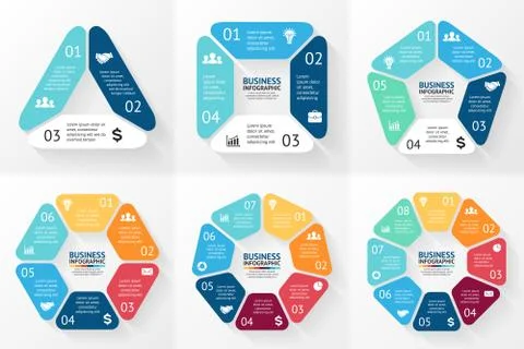 Vector circle infographic. Template for cycle diagram, graph, presentation and Stock Illustration