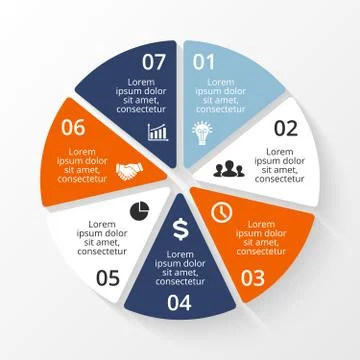 Vector circle infographic. Template for cycle diagram, graph, presentation and イラスト素材
