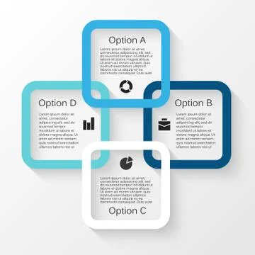 Vector circle infographic. Template for cycle diagram, graph, presentation and Stock Illustration