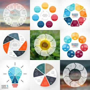 Vector circle infographic. Template for cycle diagram, graph, presentation and Stock Illustration