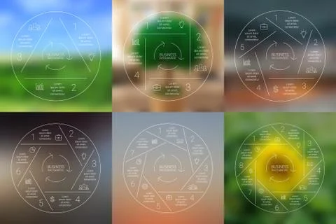 Vector circle infographic. Template for cycle diagram, graph, presentation and 스톡 일러스트