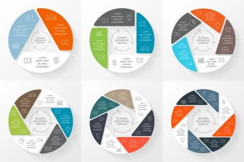 Vector circle infographic. Template for cycle diagram, graph, presentation and Stock Illustration