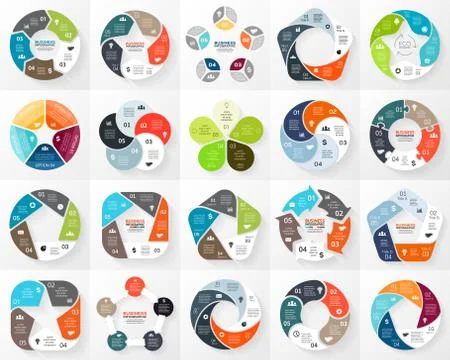 Vector circle infographic. Template for cycle diagram, graph, presentation and Stock Illustration