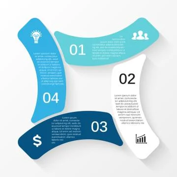 Vector circle infographic. Template for cycle diagram, graph, presentation and Stock Illustration