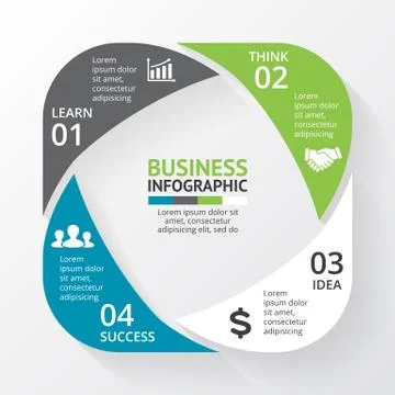 Vector circle infographic. Template for cycle diagram, graph, presentation and Stock Illustration