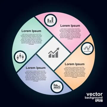 Vector circle infographic. Template for cycle diagram, graph, presentation an Stock-Illustration