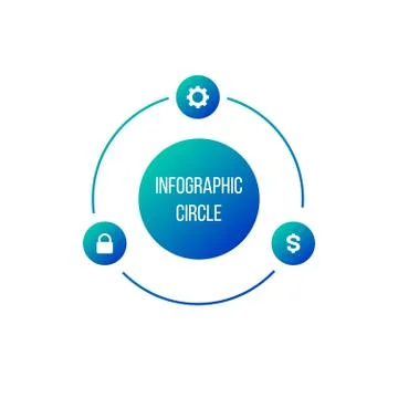 Vector circle infographic. Template for cycle diagram, graph, presentation and 스톡 일러스트
