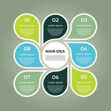 Vector circle infographic. Template for cycle diagram, graph, presentation an Stock Illustration