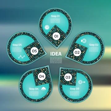 Vector circle infographic. Template for cycle diagram, graph, presentation an Stock Illustration